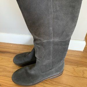 Market & Spruce Stella Suede Knee High Booties - Grey - Size 7